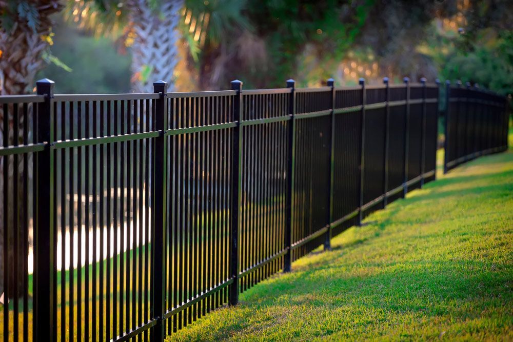 Closer Look Of A Black Fence 