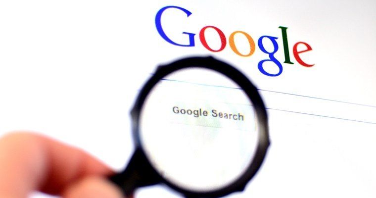 Magnifying Glass Above Google Search Engine
