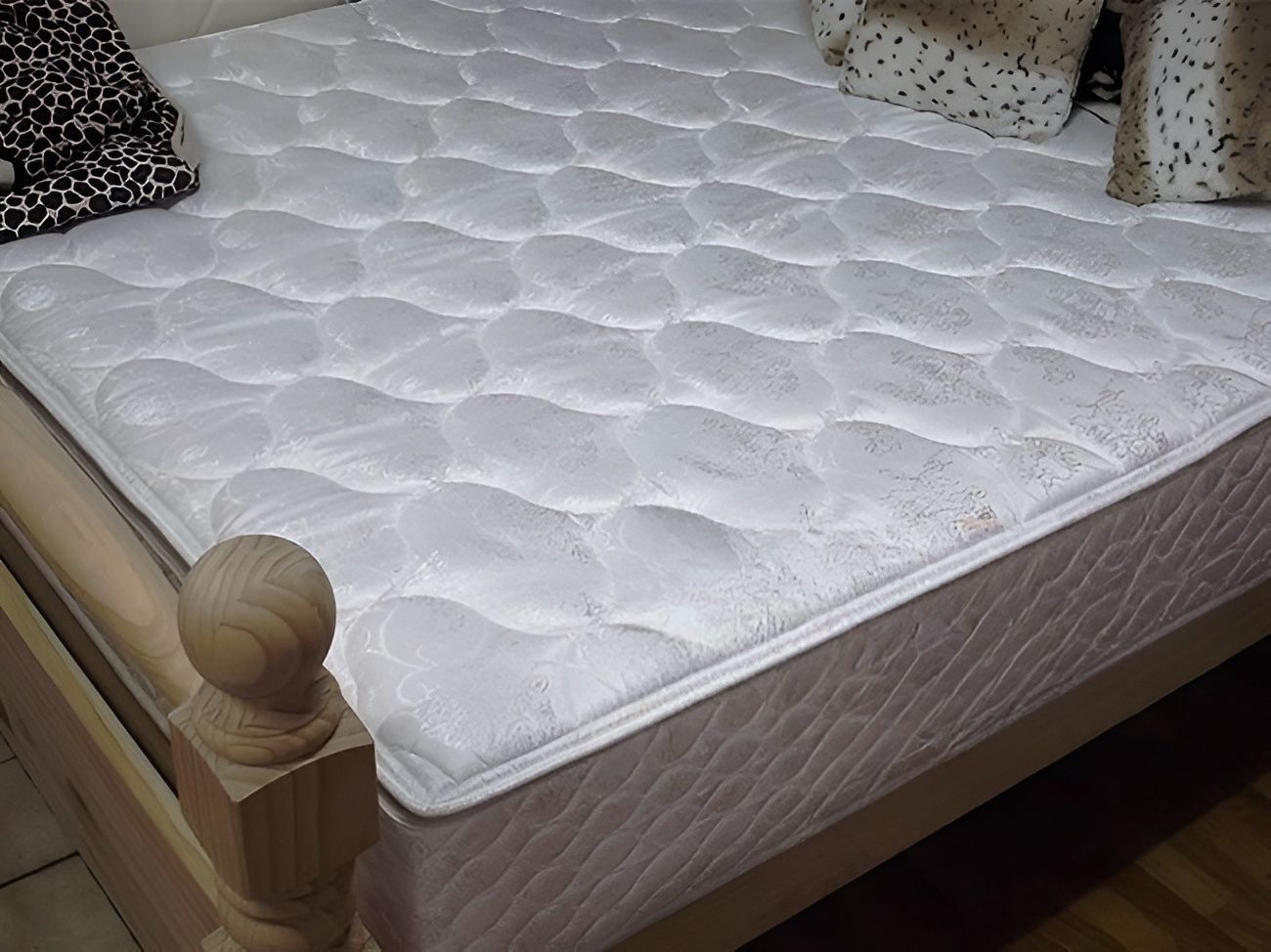 A Mattress on A Wooden Bed Frame — Water Works Waterbeds in Logan, QLD