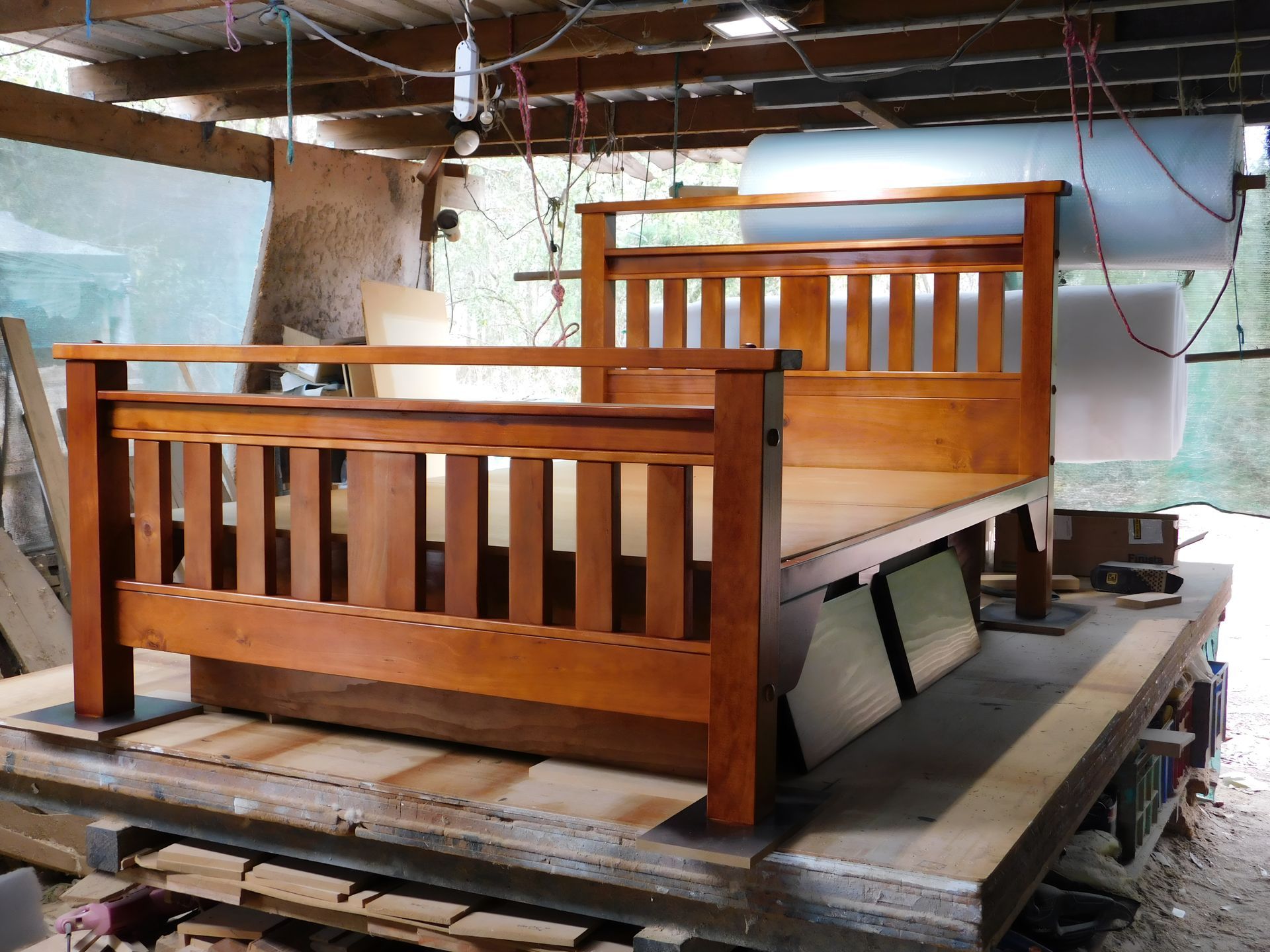 A Wooden Bed Frame — Water Works Waterbeds in Logan, QLD