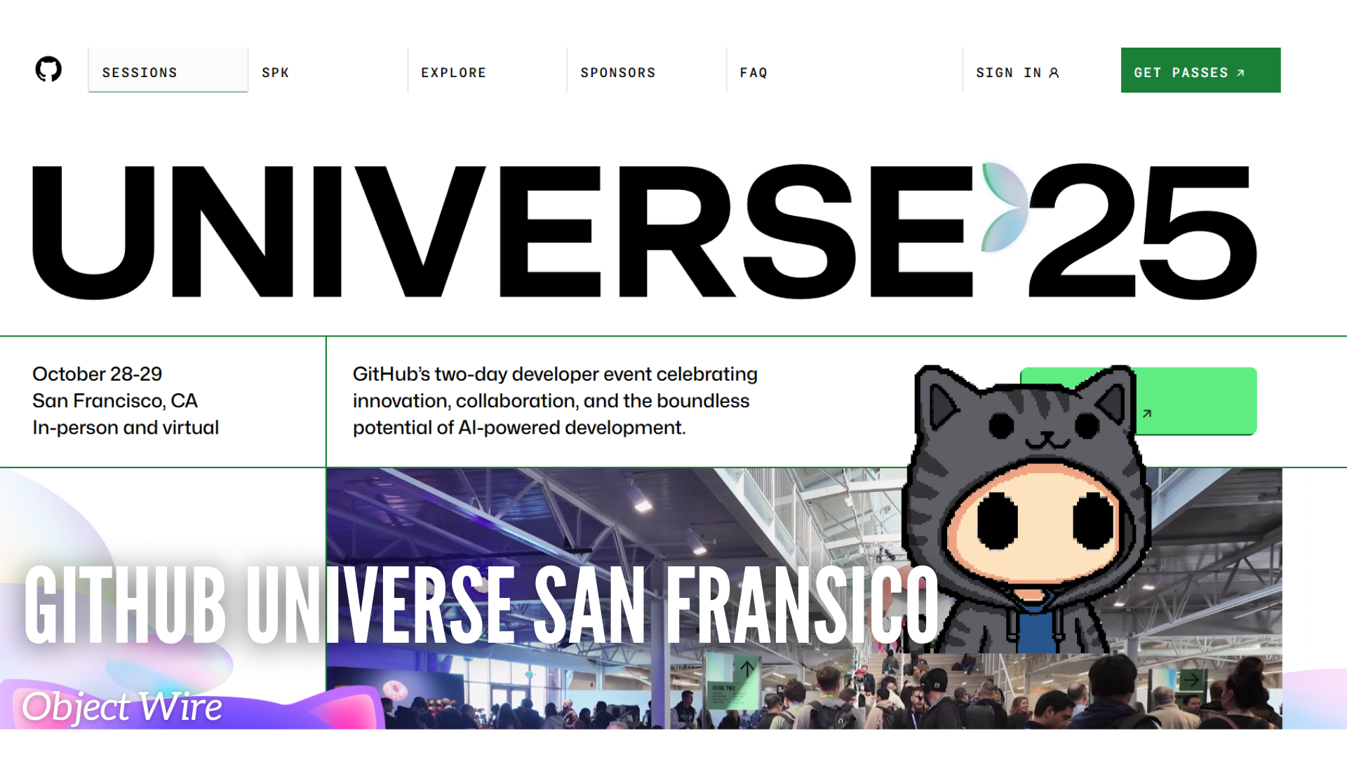 GitHub Universe October 28th and 29th San Fransico