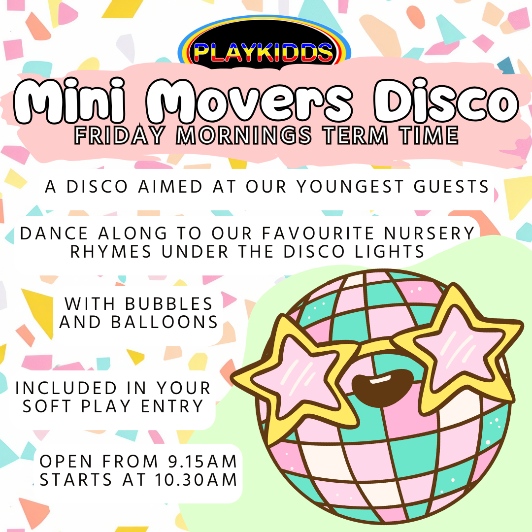 Disco during term time for toddlers at our soft play centre in swinton salford manchester