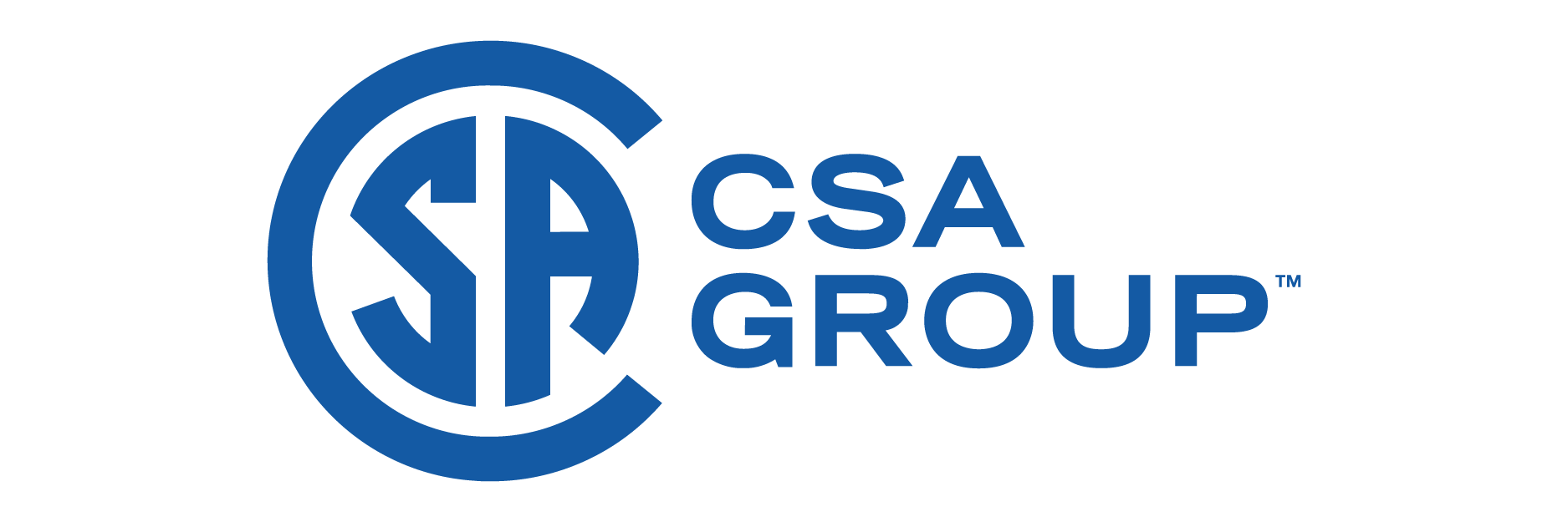 The csa group logo is blue and white on a white background.