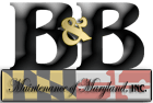 The logo for b & b maintenance of maryland inc.