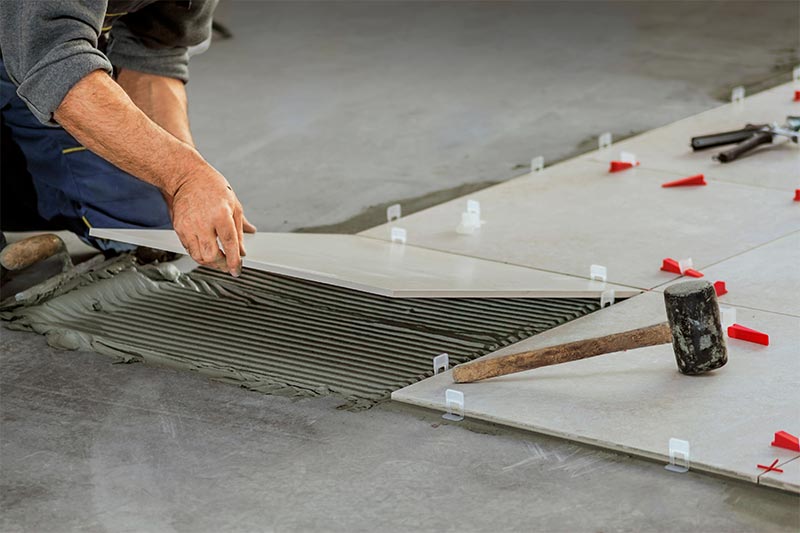Floor Tiles Being Laid In Toowoomba QLD