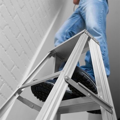 worker on a ladder