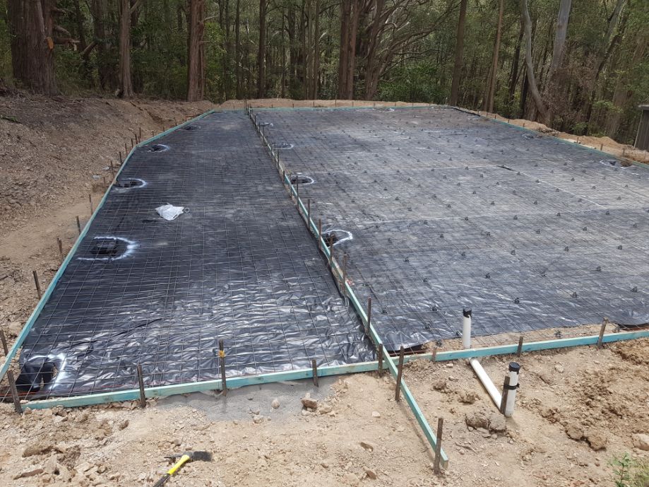 A Large Concrete Slab Is Being Built In The Middle Of A Forest — Turn It Crete in St Georges Basin, NSW