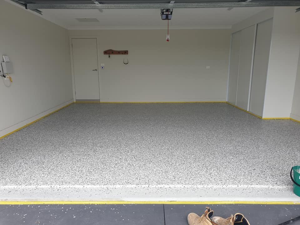 An Empty Garage With A New Floor  — Turn It Crete in St Georges Basin, NSW