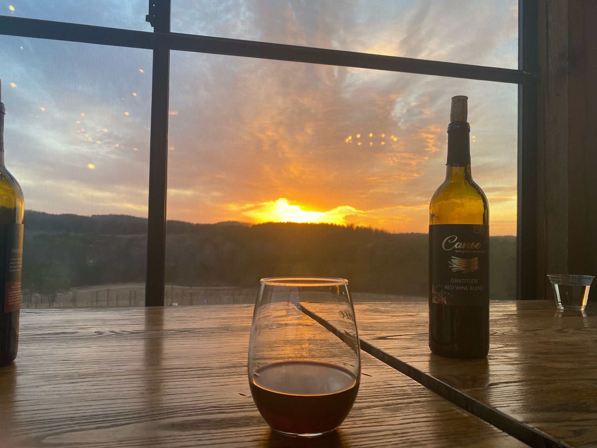 Glass of Wine at Night