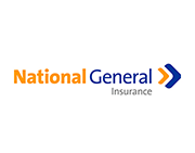 The national general insurance logo is orange and blue on a white background.