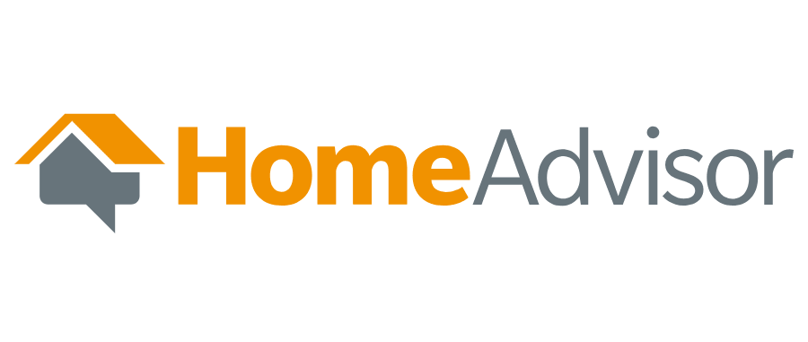 The home advisor logo is orange and gray with an arrow pointing up.