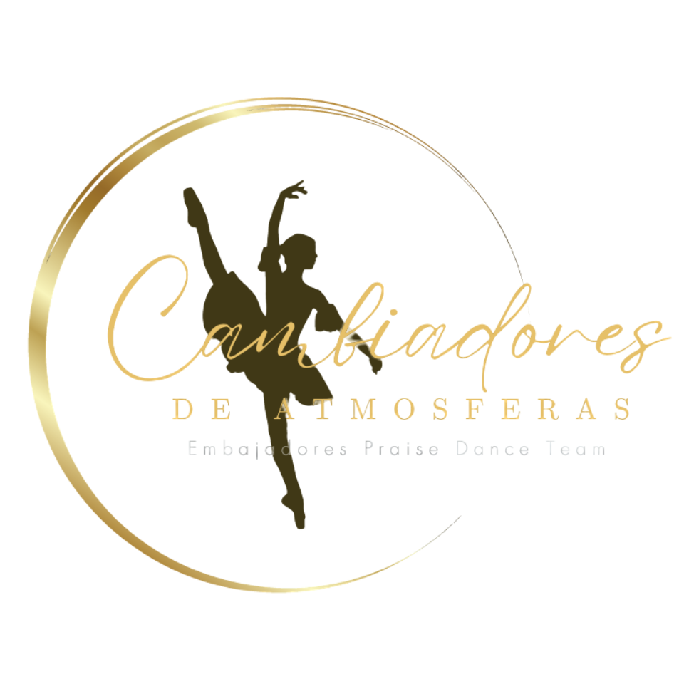 Logo: Silhouette of a dancer leaping between the letters 