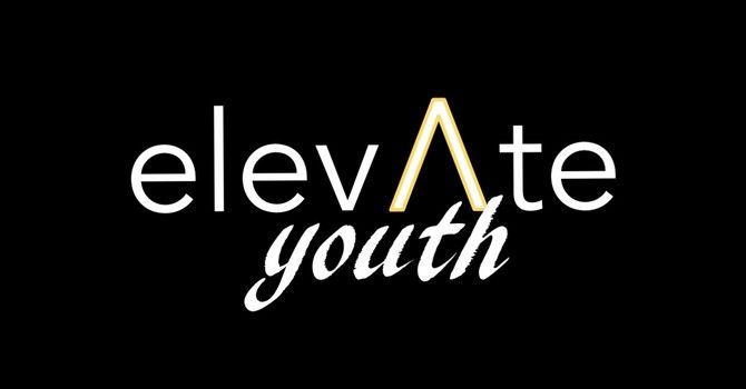 Elevate Youth logo: white text on black background; 