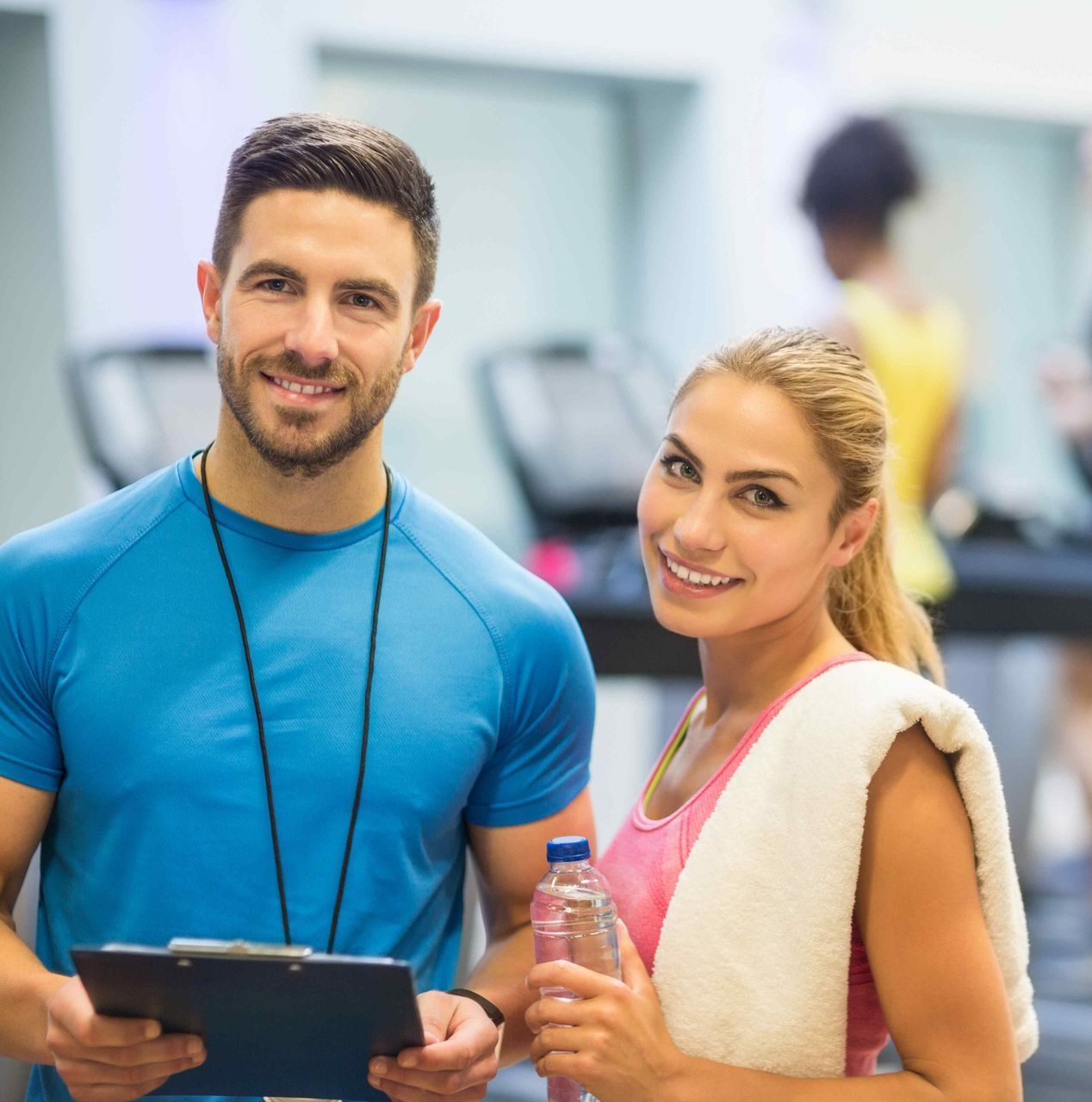 Male Personal Trainer with Female Client