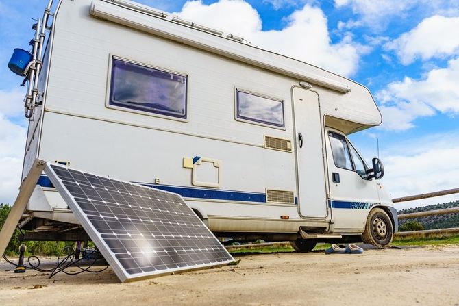 Solar panels on a roof utilizing solar energy.