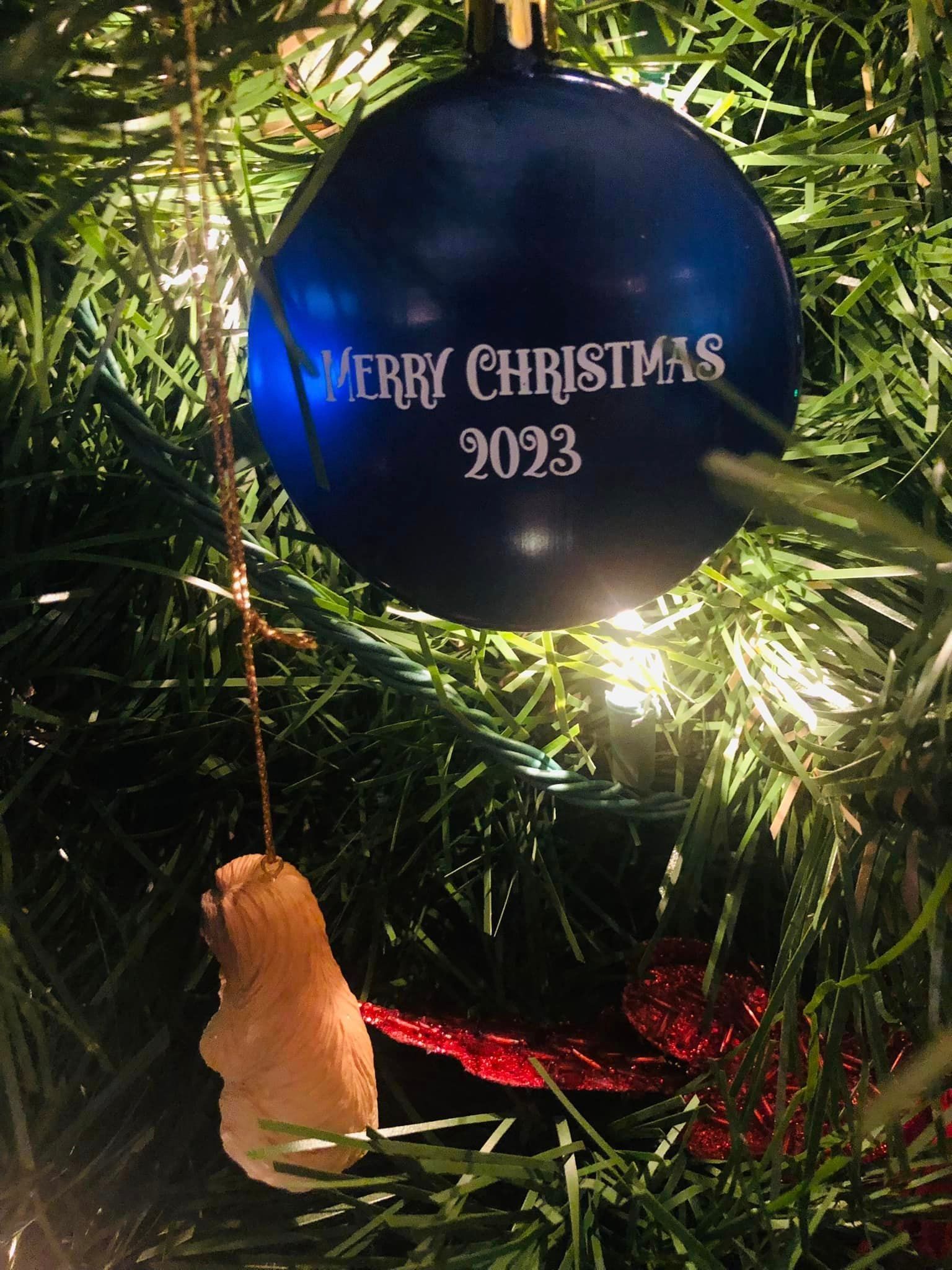 Client Christmas tree with Blackwell ornament