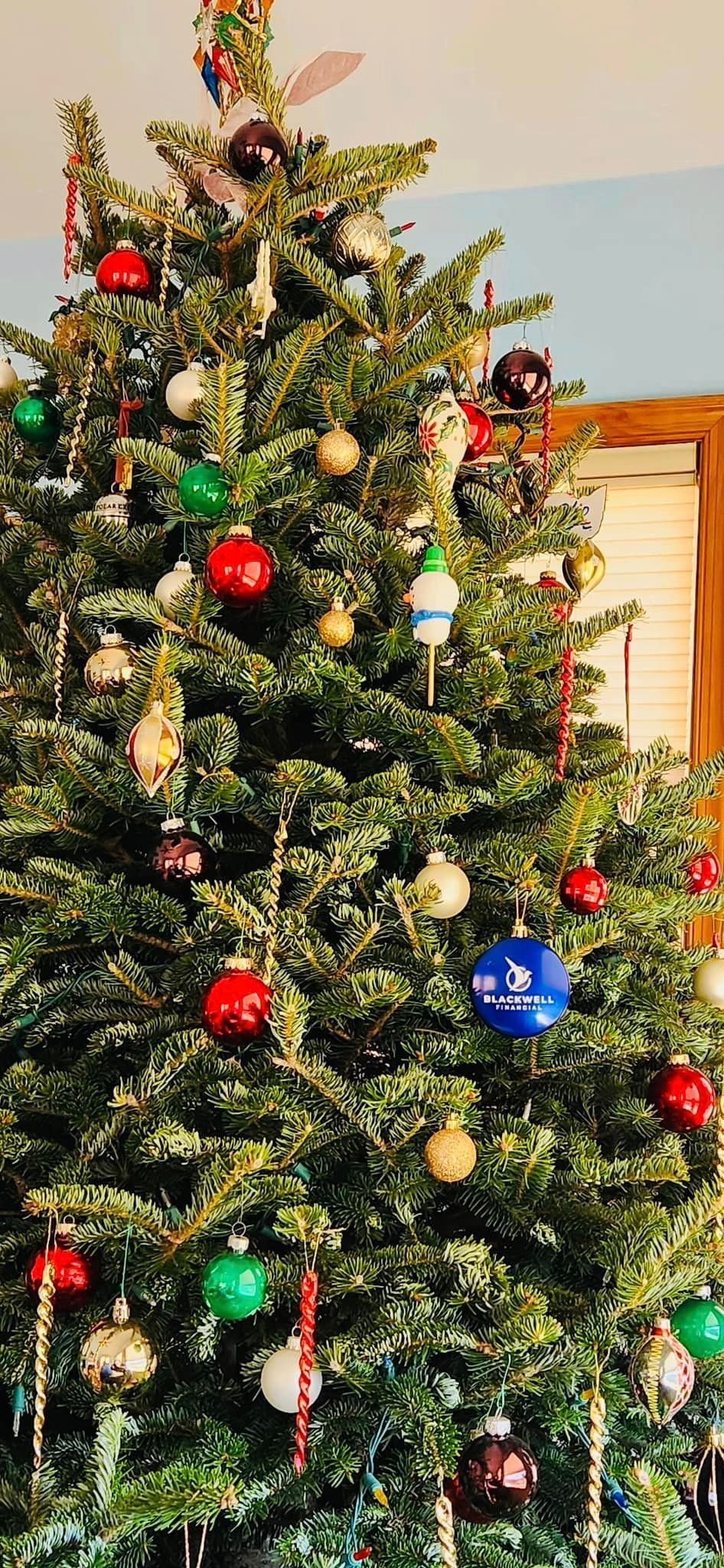 Client Christmas tree with Blackwell ornament