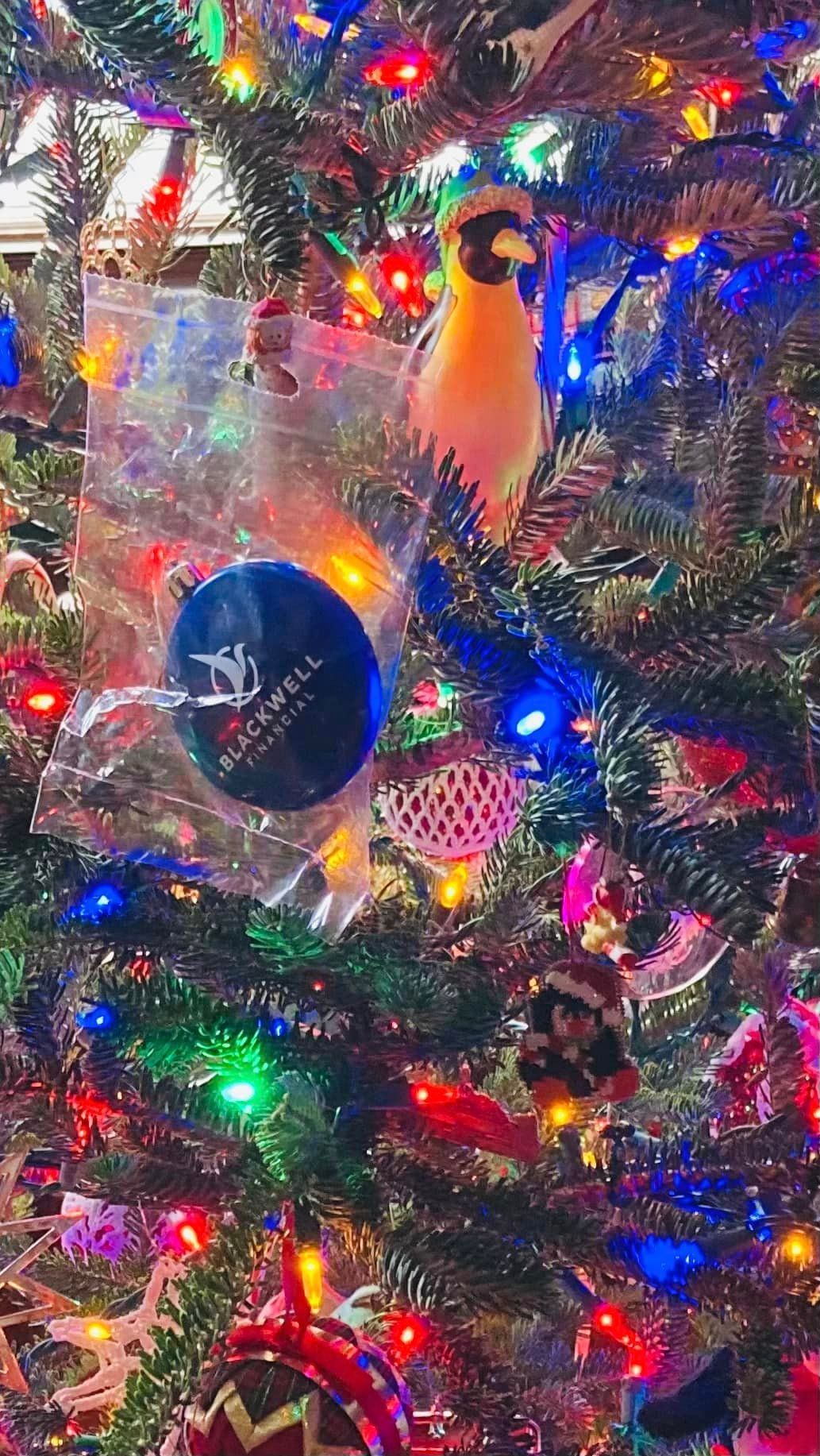 Client Christmas tree with Blackwell ornament
