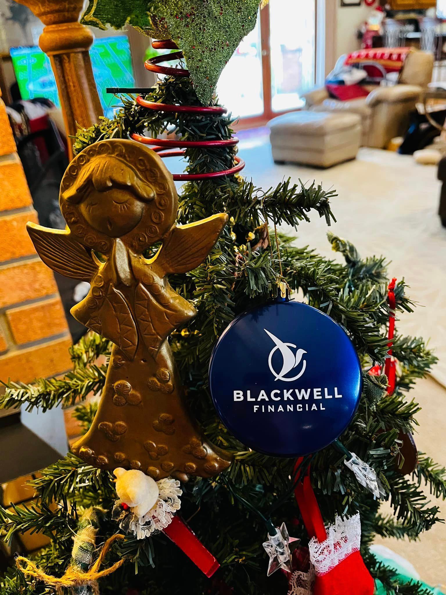 Client Christmas tree with Blackwell ornament