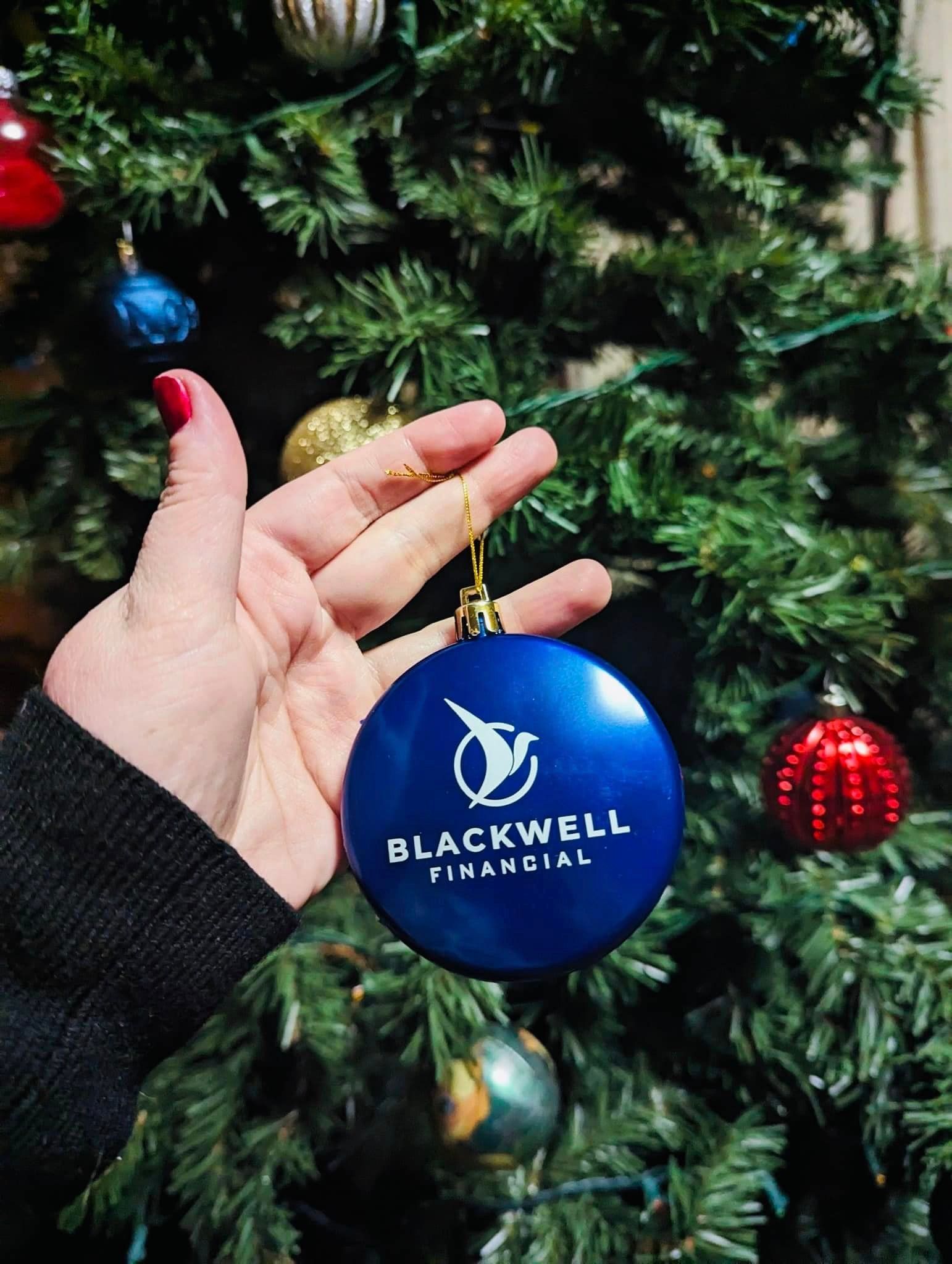 Client Christmas tree with Blackwell ornament