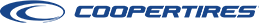Cooper Tires logo: blue abstract symbol and text 