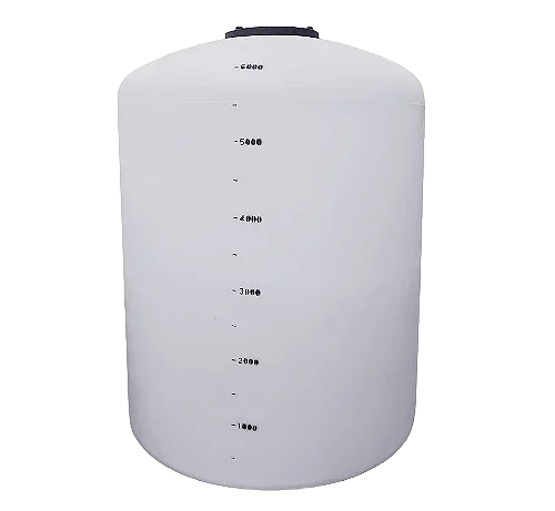 Um grande tanque de plástico branco com medidas