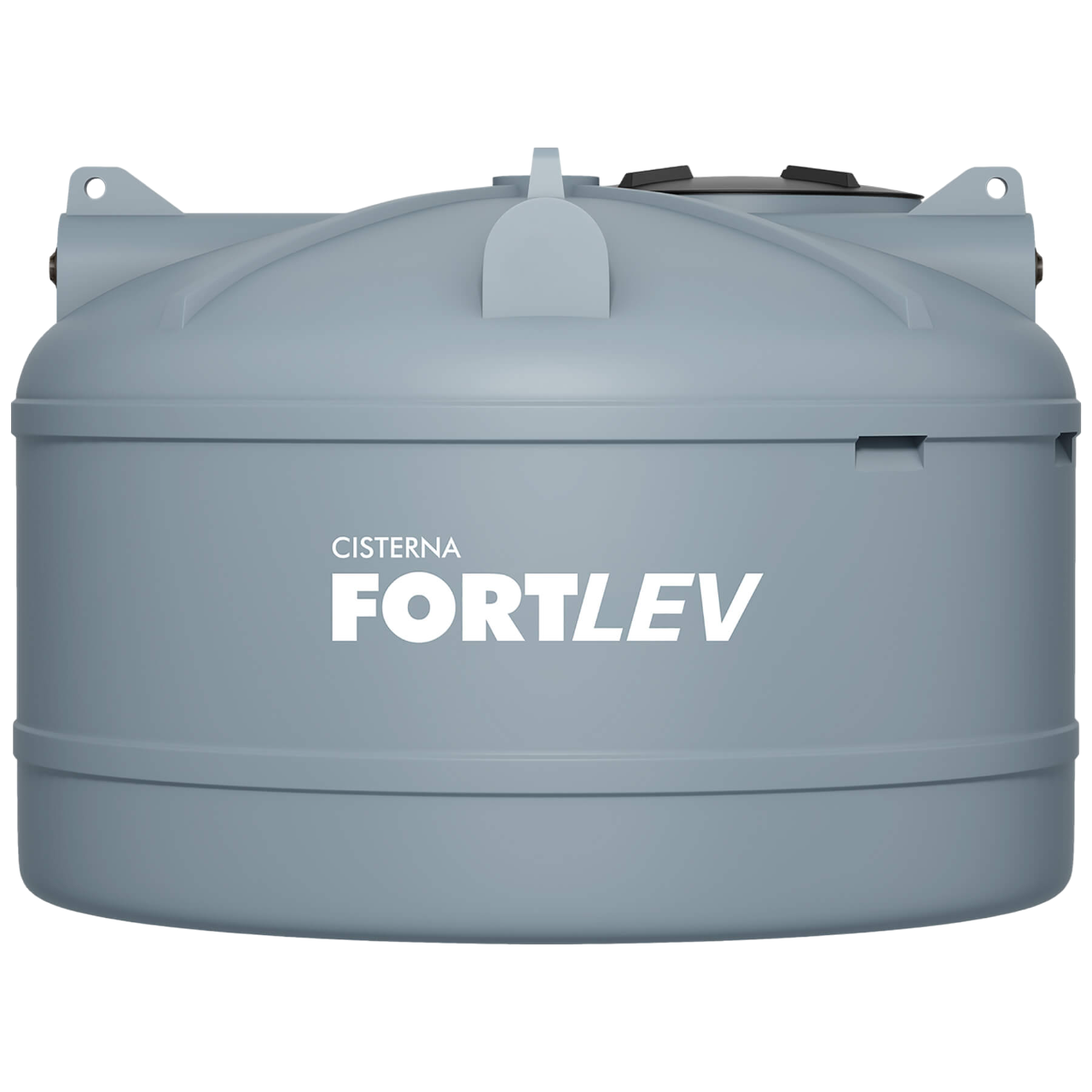 Um tanque cinza com a palavra fortlev escrita