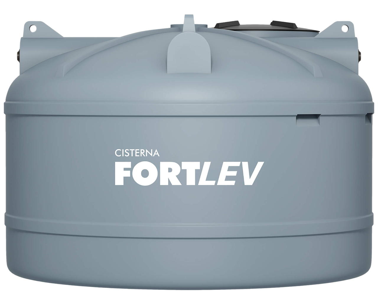 Um recipiente cinza com a palavra fortlev