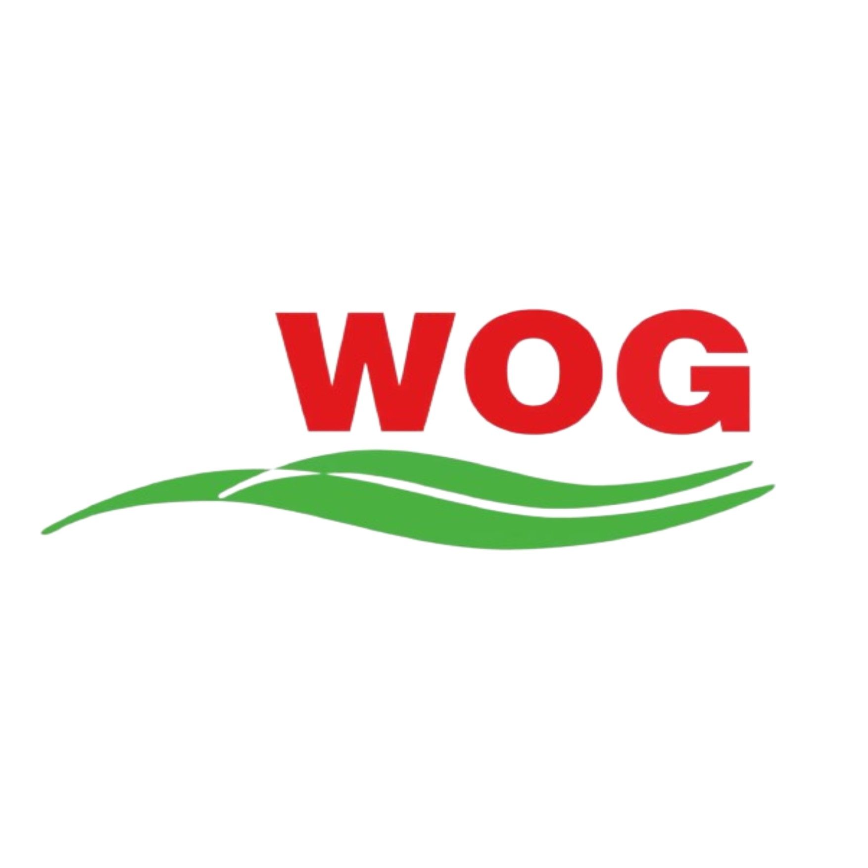 Um logotipo vermelho e verde para uma empresa chamada wog