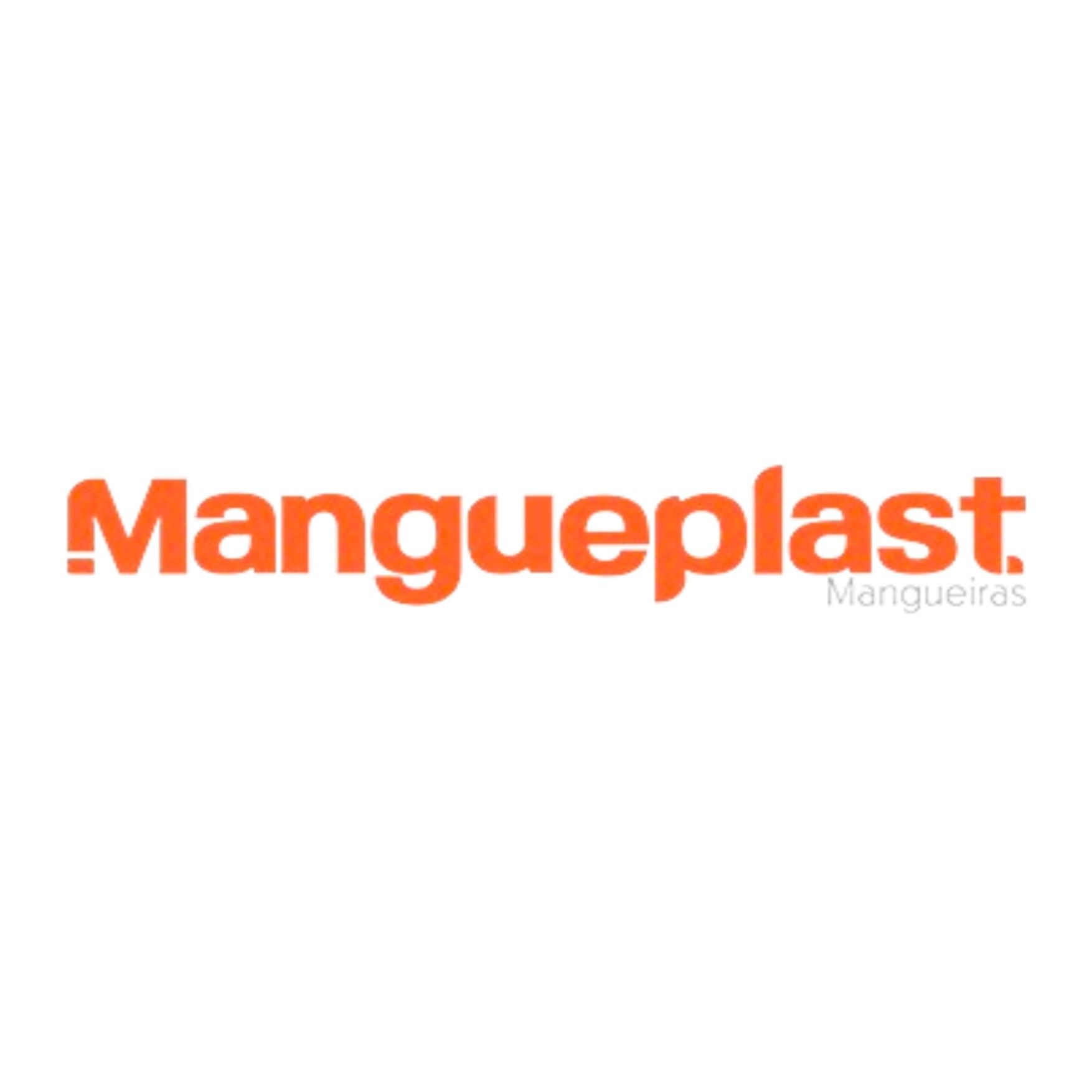 Um logotipo para mangueplast em um fundo branco