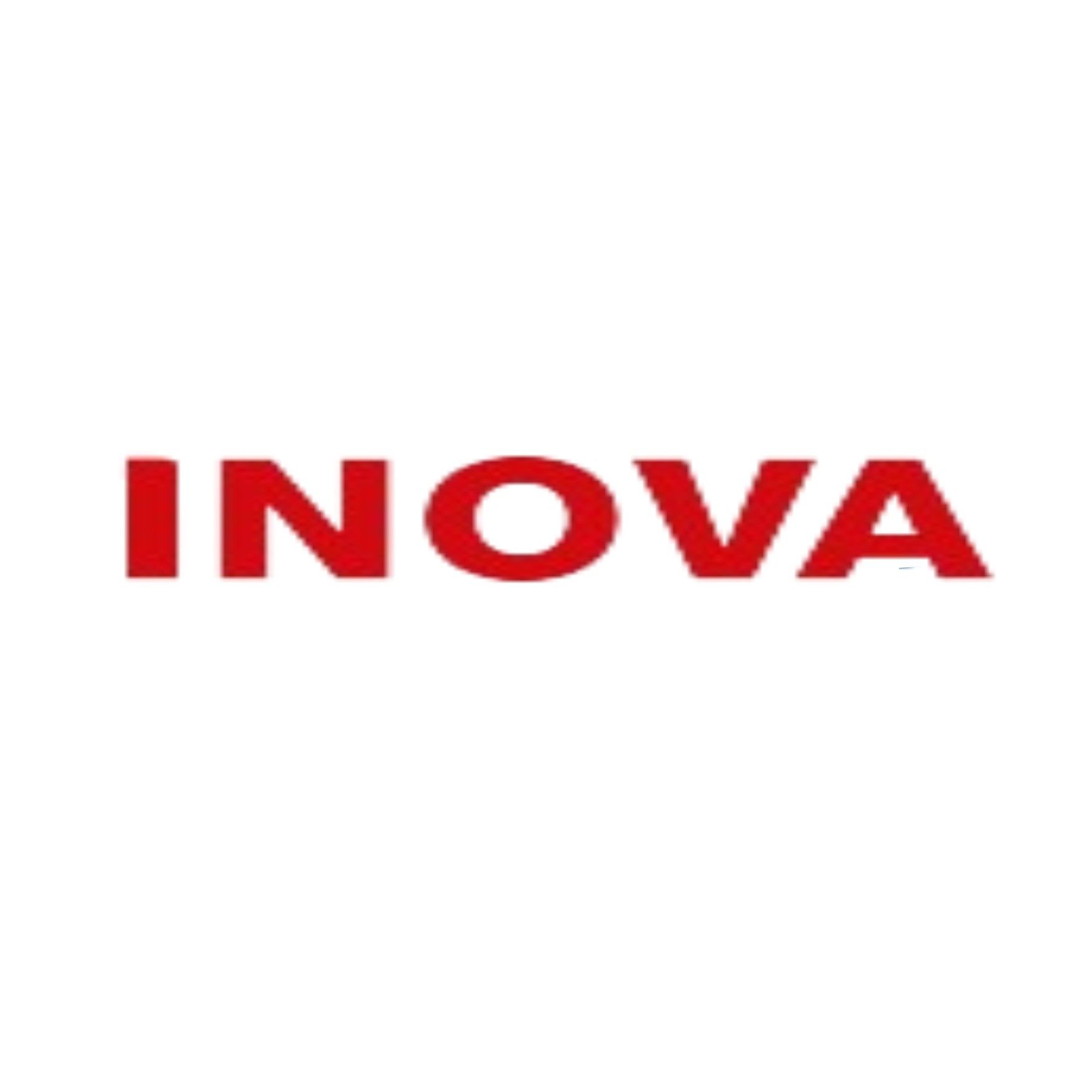 Um logotipo vermelho e branco para inova em um fundo branco