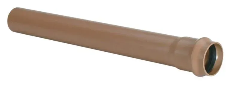 Um tubo de plástico laranja está sobre uma superfície branca.