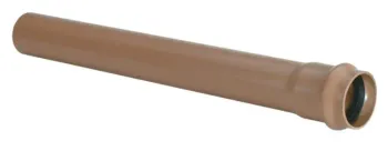 Um tubo de plástico laranja está sobre uma superfície branca.