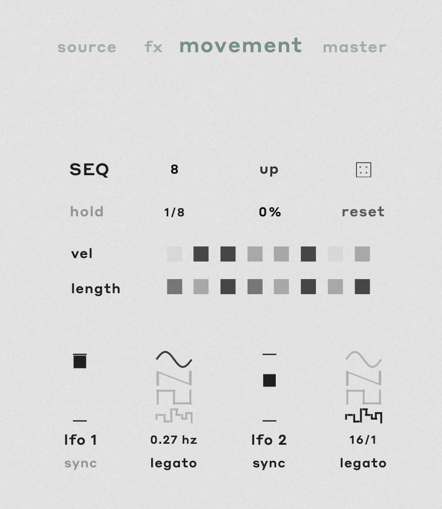 A screenshot of a program called source fx movement master