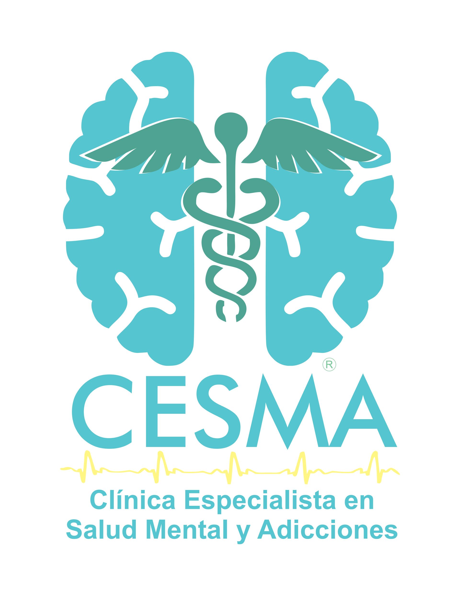 A logo for cesma clinica especialista en salud mental y adicciones