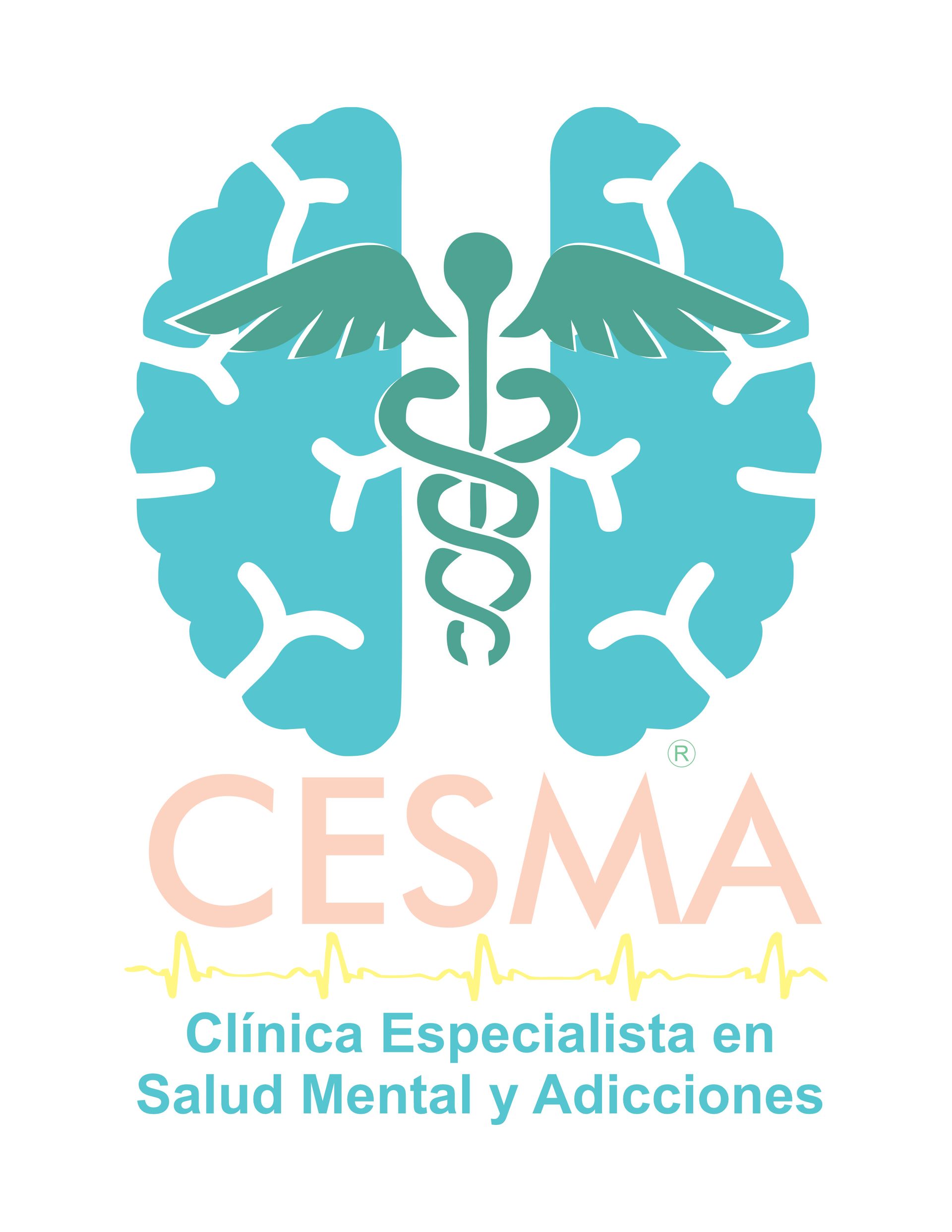 A logo for cesma clinica especialista en salud mental y adicciones