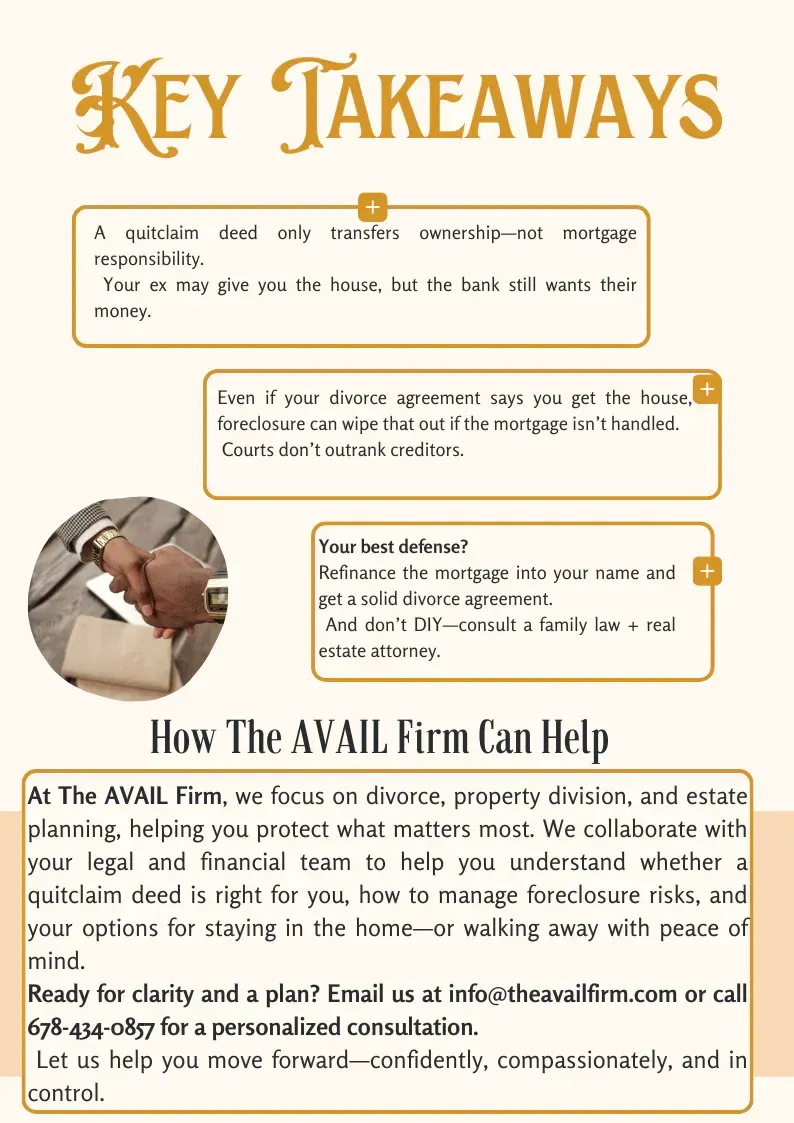 Key takeaways from AVAIL firm: mortgage ownership tips and solutions for clients.