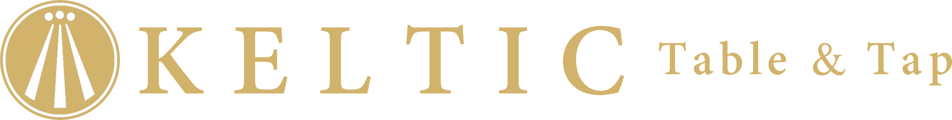 a gold logo for Keltic table and tap in Enfield, Connecticut