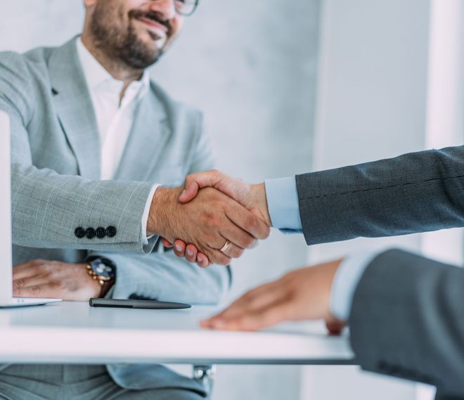 Men Shaking Hands — Venice, FL — Hough & Co CPA