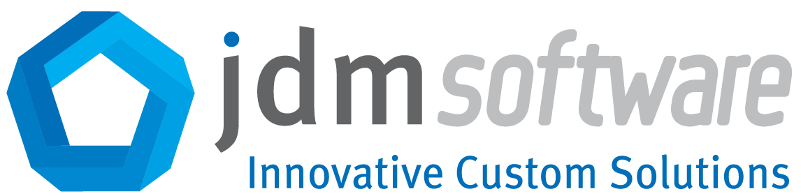 The logo for jdm software innovative custom solutions