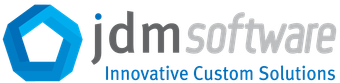 The logo for jdm software innovative custom solutions