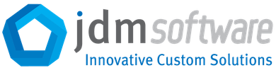 The logo for jdm software innovative custom solutions