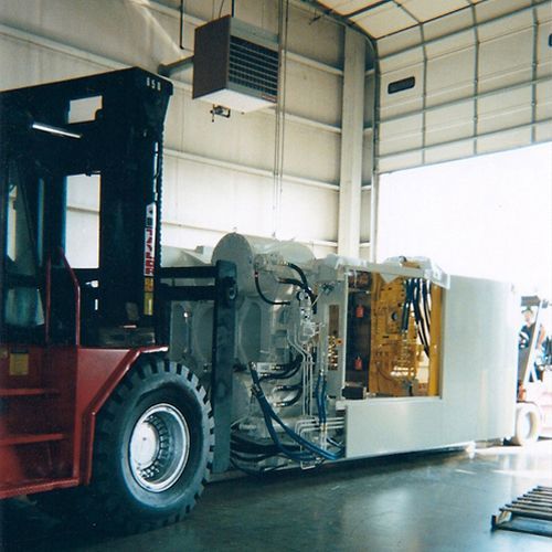 A forklift with the number 101 on it