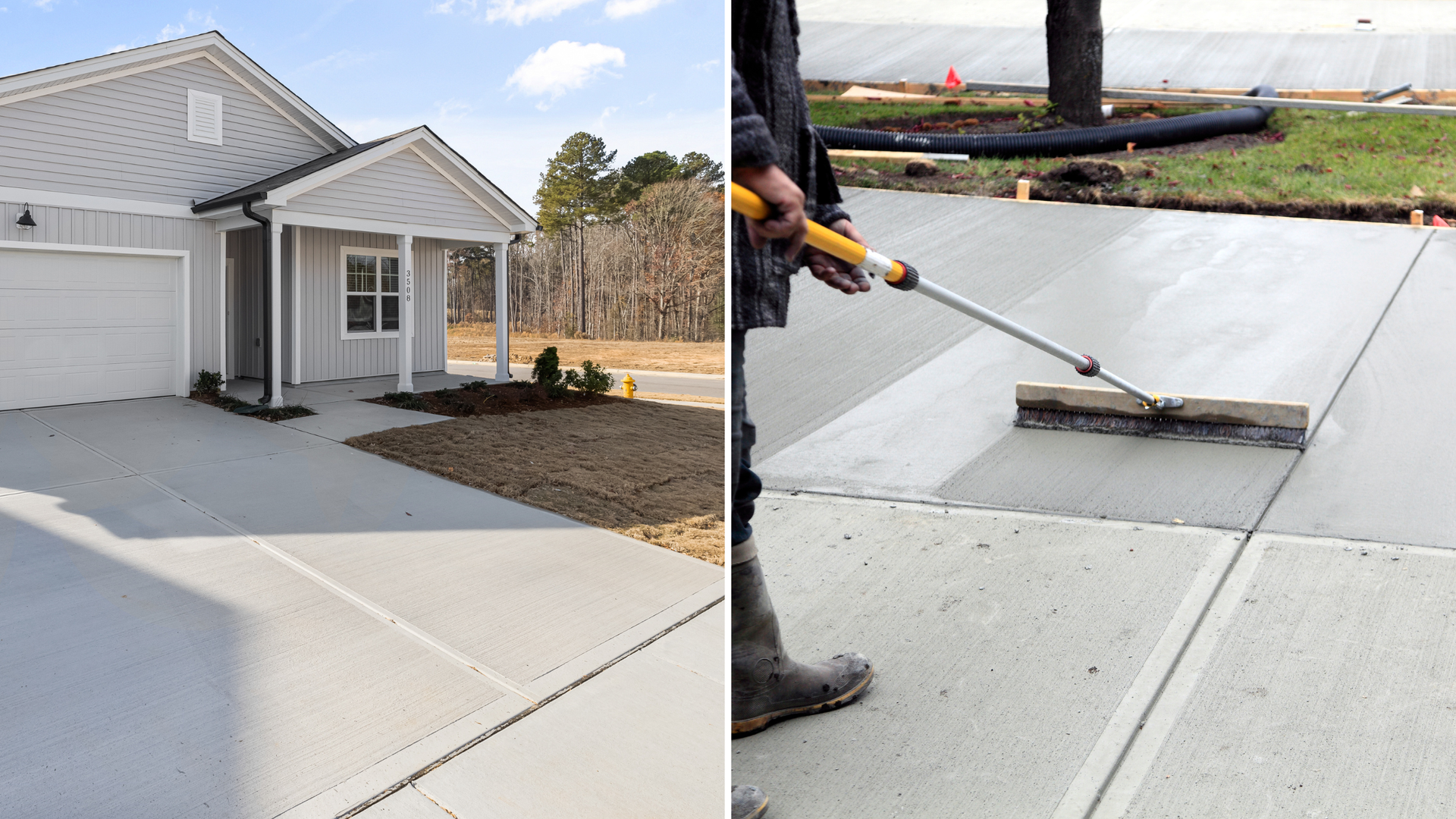 Concrete driveway in Aurora showing visible cracking and surface damage used to explain repair versus replacement options.