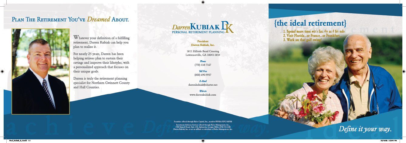 Trifold brochure sample front cover