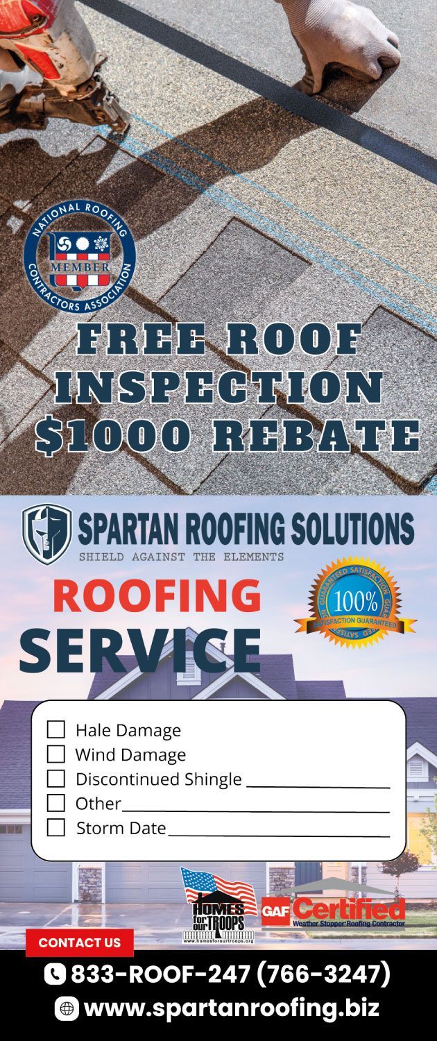 Rack cards designed for a local roofing company