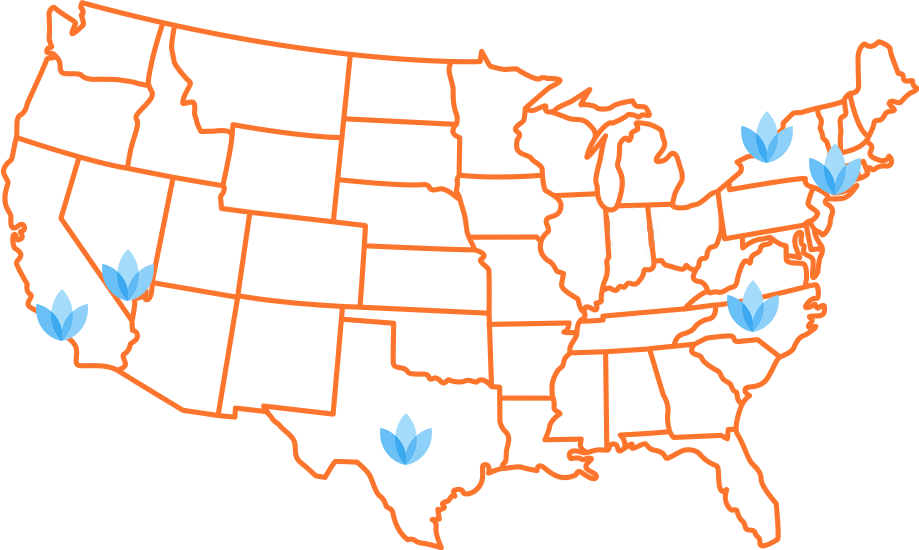 Clinically Significant Angiokeratomas  Clinical Trial Site Map of the USA