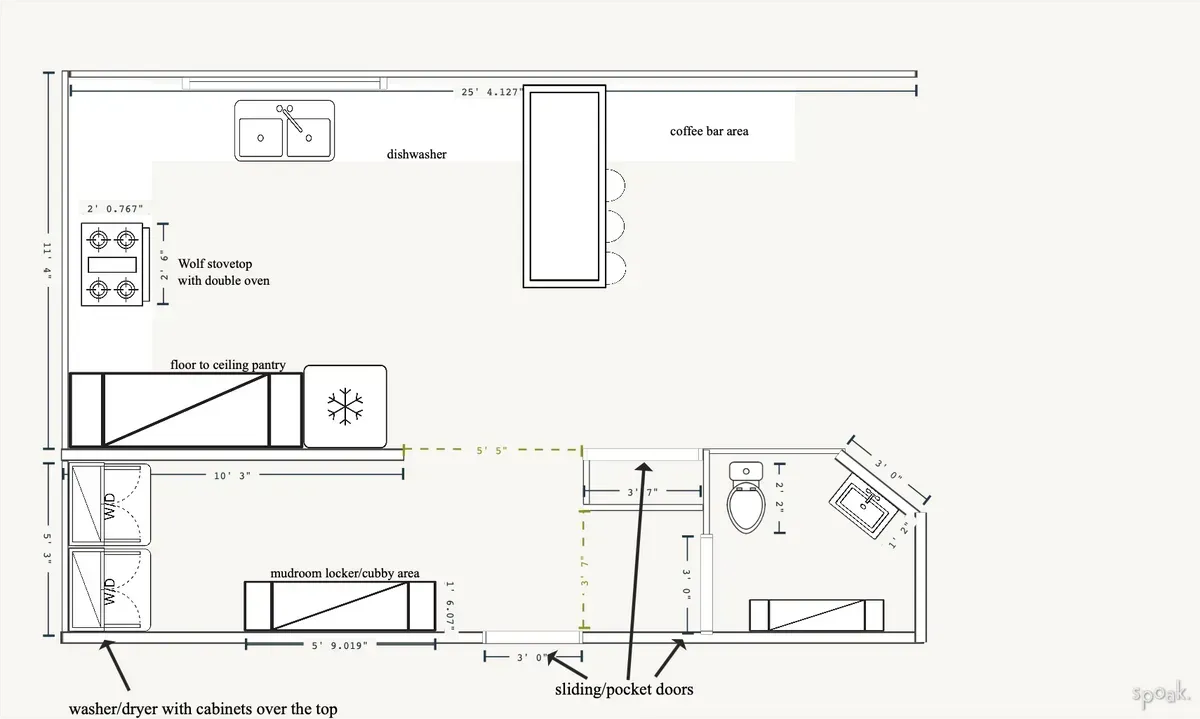 A black and white floor plan of a house
