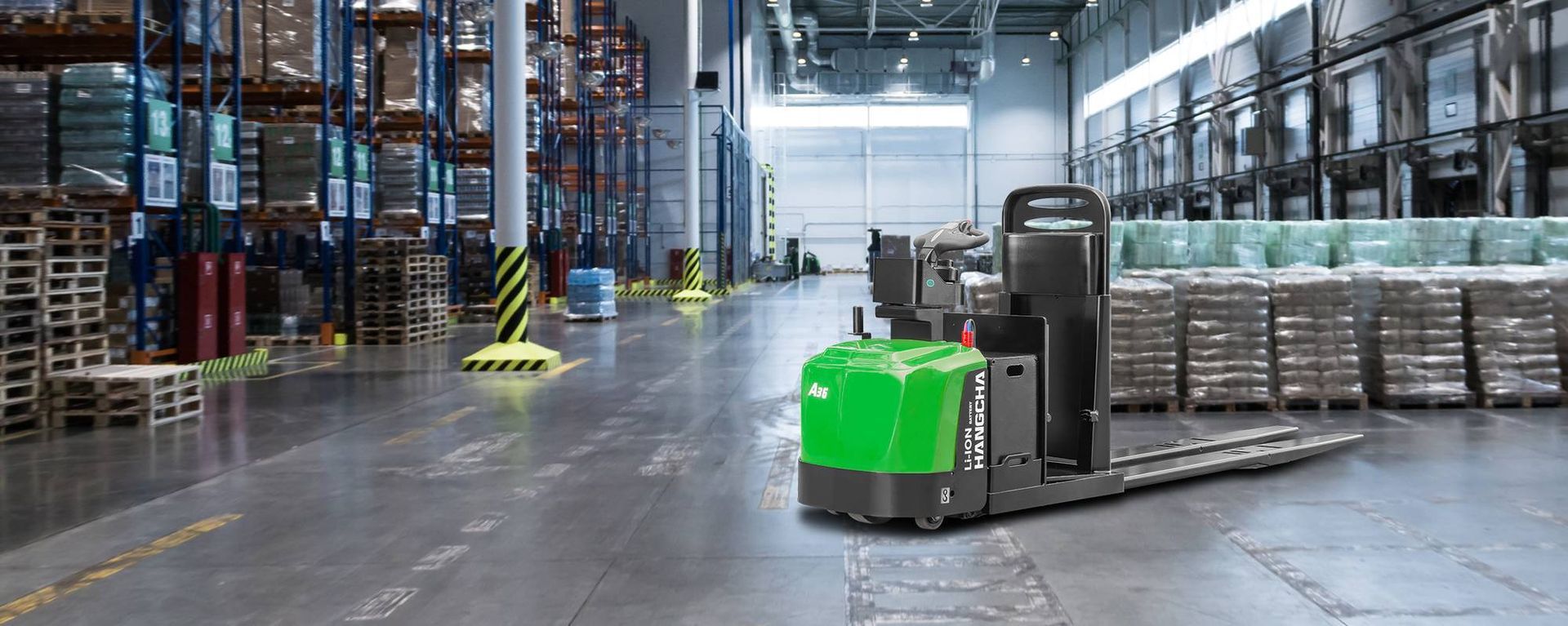 Electric Lithium-ion Center Control Rider Pallet Jack 6,000 - 8000lbs