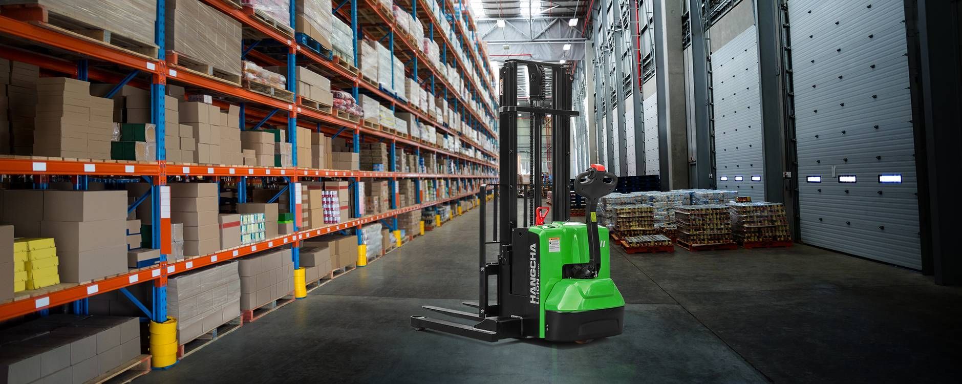 Electric Lithium-ion Walkie Straddle Stacker 2,500lbs